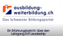 Preview of the video «Vom Polymechaniker via SVF Leadership zum Führungsfachmann»