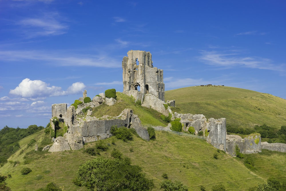 Corfe Castle in Dorset