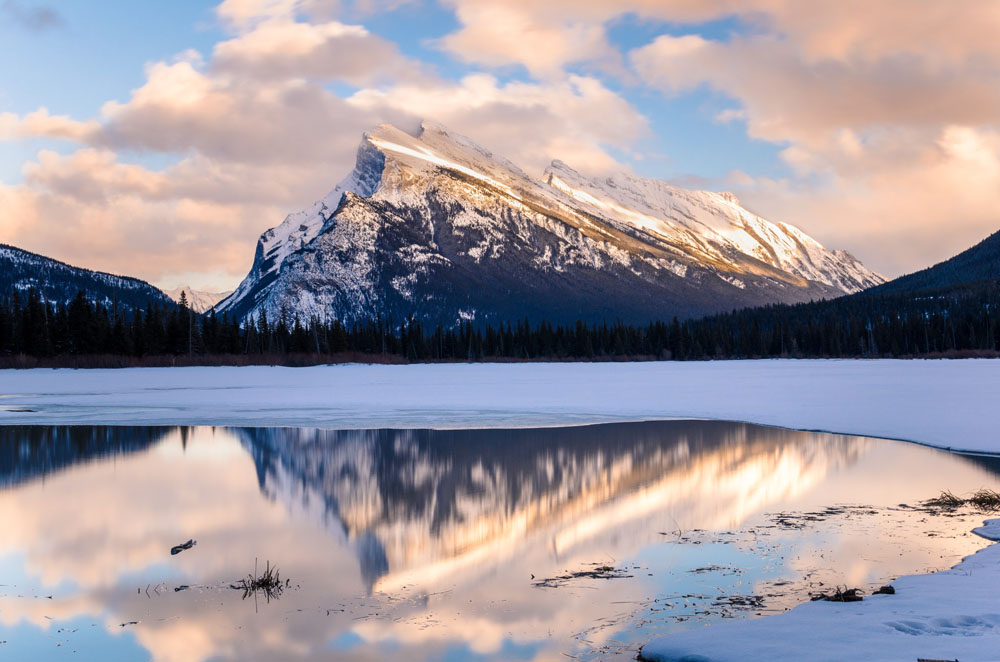 Sonnenuntergang Vermilion Lake, Alberta