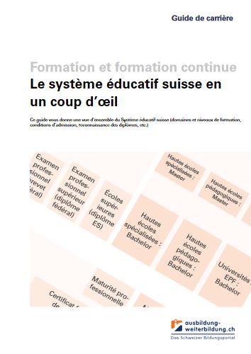 Le système éducatif suisse en
un coup d'œil